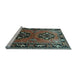 Sideview of Machine Washable Persian Light Blue Traditional Rug, wshtr1744lblu