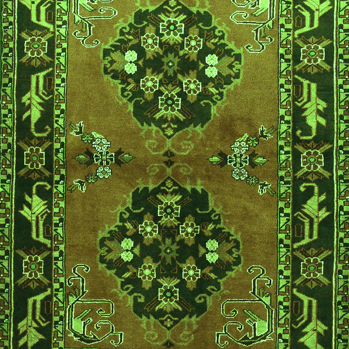 Serging Thickness of Machine Washable Persian Green Traditional Area Rugs, wshtr1744grn