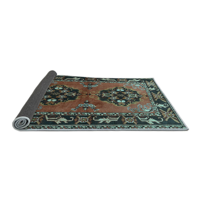 Sideview of Persian Light Blue Traditional Rug, tr1744lblu