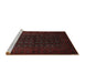 Sideview of Machine Washable Traditional Bakers Brown Rug, wshtr1745