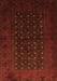 Serging Thickness of Machine Washable Persian Orange Traditional Area Rugs, wshtr1745org