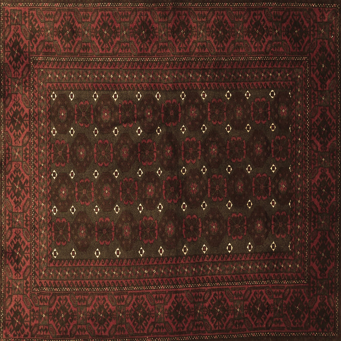 Square Machine Washable Persian Brown Traditional Rug, wshtr1745brn