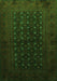 Serging Thickness of Machine Washable Persian Green Traditional Area Rugs, wshtr1745grn