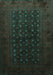 Machine Washable Persian Turquoise Traditional Area Rugs, wshtr1745turq