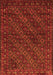 Serging Thickness of Machine Washable Persian Orange Traditional Area Rugs, wshtr1746org