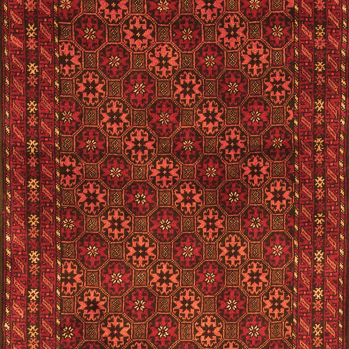 Serging Thickness of Machine Washable Persian Orange Traditional Area Rugs, wshtr1746org