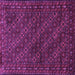 Square Persian Purple Traditional Rug, tr1746pur