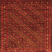 Serging Thickness of Persian Orange Traditional Rug, tr1746org