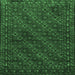 Square Machine Washable Persian Emerald Green Traditional Area Rugs, wshtr1746emgrn