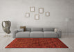 Machine Washable Persian Orange Traditional Area Rugs in a Living Room, wshtr1746org