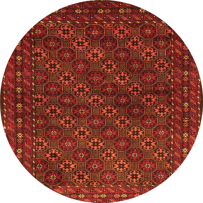 Square Persian Orange Traditional Rug, tr1746org