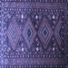 Square Persian Blue Traditional Rug, tr1747blu