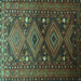 Square Persian Turquoise Traditional Rug, tr1747turq