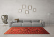 Machine Washable Persian Orange Traditional Area Rugs in a Living Room, wshtr1747org