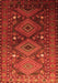 Serging Thickness of Machine Washable Persian Orange Traditional Area Rugs, wshtr1747org