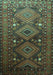 Machine Washable Persian Turquoise Traditional Area Rugs, wshtr1747turq