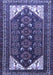 Machine Washable Persian Blue Traditional Rug, wshtr1748blu