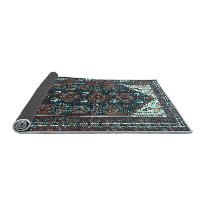 Sideview of Persian Light Blue Traditional Rug, tr1748lblu