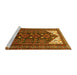 Sideview of Machine Washable Persian Yellow Traditional Rug, wshtr1748yw