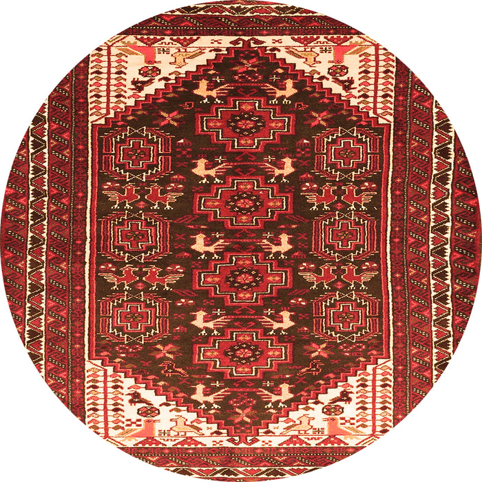 Machine Washable Persian Orange Traditional Area Rugs, wshtr1748org