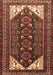 Machine Washable Persian Brown Traditional Rug, wshtr1748brn