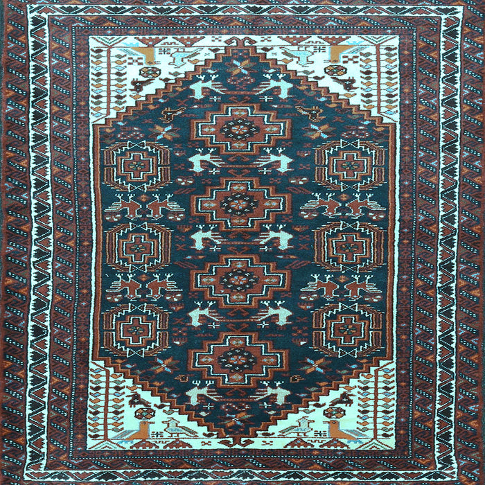 Square Machine Washable Persian Light Blue Traditional Rug, wshtr1748lblu
