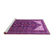 Sideview of Machine Washable Persian Purple Traditional Area Rugs, wshtr1748pur