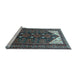 Sideview of Machine Washable Persian Light Blue Traditional Rug, wshtr1748lblu