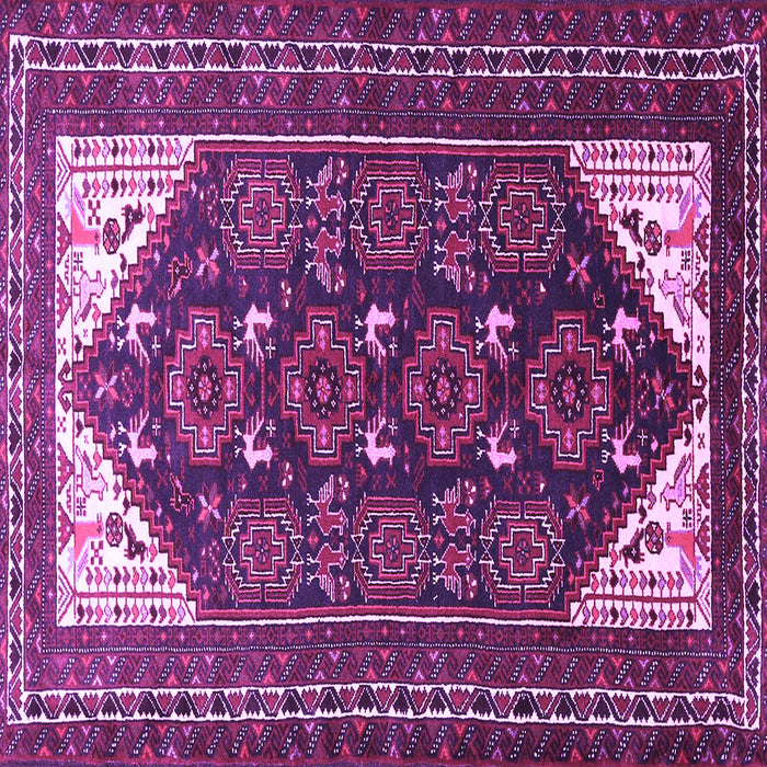 Square Persian Purple Traditional Rug, tr1748pur