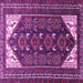 Square Persian Purple Traditional Rug, tr1748pur