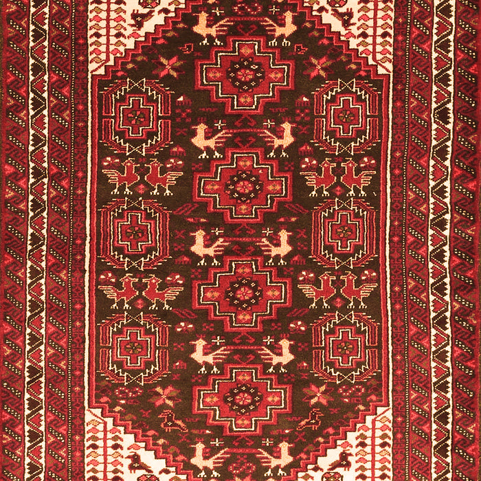 Serging Thickness of Machine Washable Persian Orange Traditional Area Rugs, wshtr1748org