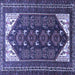 Square Persian Blue Traditional Rug, tr1748blu