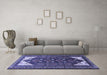 Machine Washable Persian Blue Traditional Rug in a Living Room, wshtr1748blu