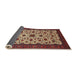 Sideview of Traditional Saffron Red Persian Rug, tr1749