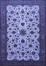 Machine Washable Persian Blue Traditional Rug, wshtr1749blu