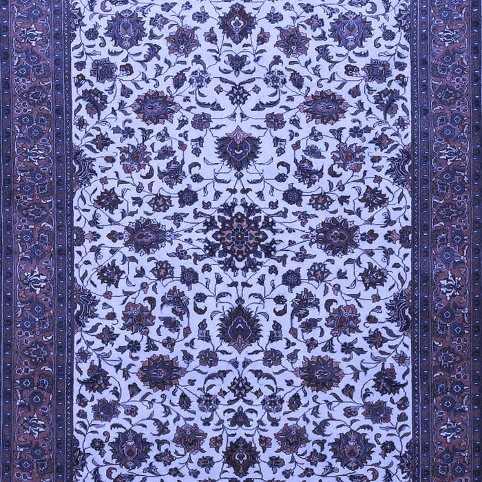 Machine Washable Persian Blue Traditional Rug, wshtr1749blu