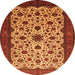 Machine Washable Persian Orange Traditional Area Rugs, wshtr1749org