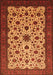 Serging Thickness of Machine Washable Persian Orange Traditional Area Rugs, wshtr1749org