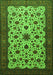 Serging Thickness of Machine Washable Persian Green Traditional Area Rugs, wshtr1749grn