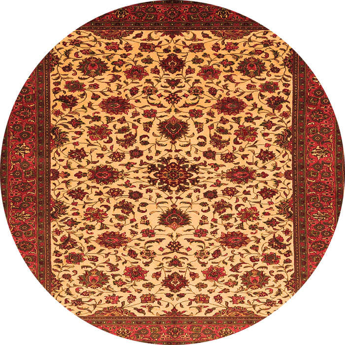Square Persian Orange Traditional Rug, tr1749org