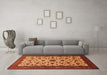 Machine Washable Persian Orange Traditional Area Rugs in a Living Room, wshtr1749org