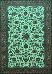 Persian Turquoise Traditional Rug, tr1749turq