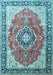 Medallion Light Blue Traditional Rug, tr174lblu