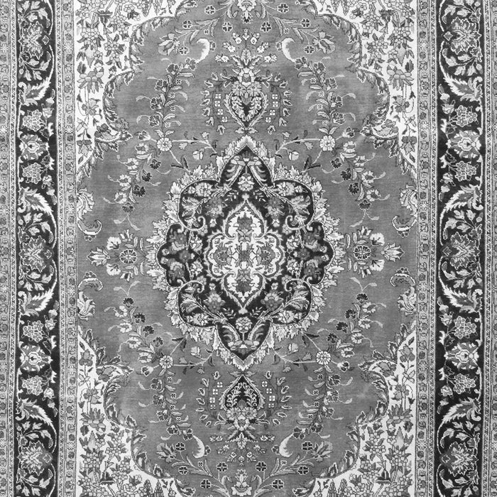 Serging Thickness of Machine Washable Medallion Gray Traditional Rug, wshtr174gry