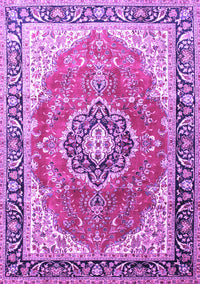 Medallion Purple Traditional Rug, tr174pur