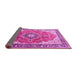 Sideview of Medallion Pink Traditional Rug, tr174pnk