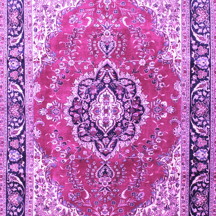 Machine Washable Medallion Purple Traditional Area Rugs, wshtr174pur