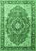 Medallion Emerald Green Traditional Rug, tr174emgrn