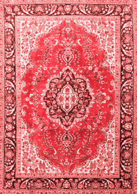 Medallion Red Traditional Rug, tr174red