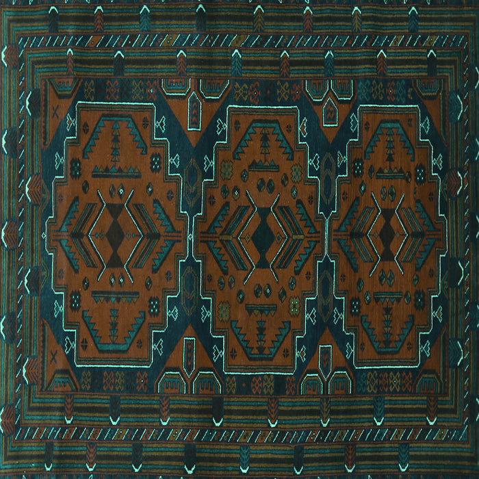 Square Persian Turquoise Traditional Rug, tr1750turq